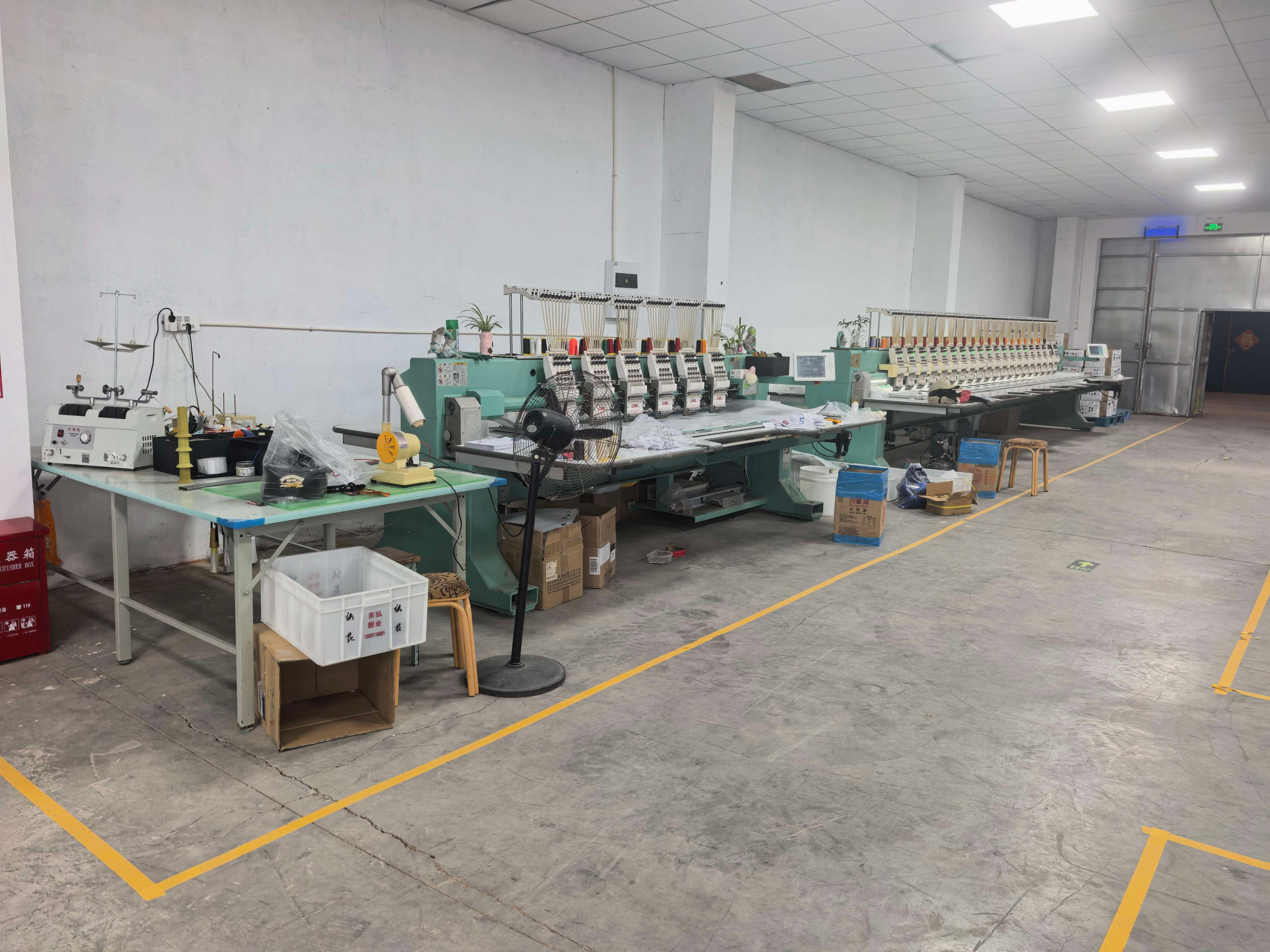 Customer supplied photograph: embroidery equipment