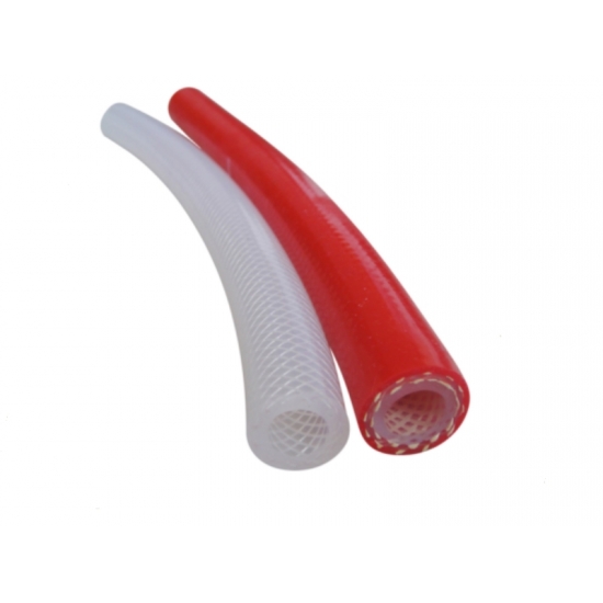 High Temperature Braided Silicone Hose Clear Reinforced Tubing view 2