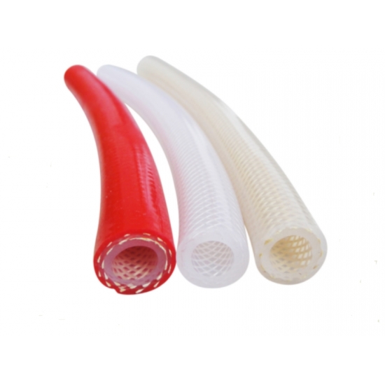 High Temperature Braided Silicone Hose Clear Reinforced Tubing view 3