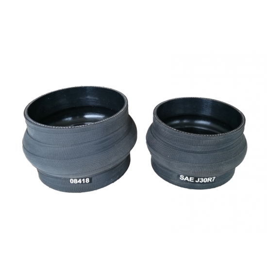 Silicone Hump Hose Coupler Vs Straight Connector SAE J20 view 2